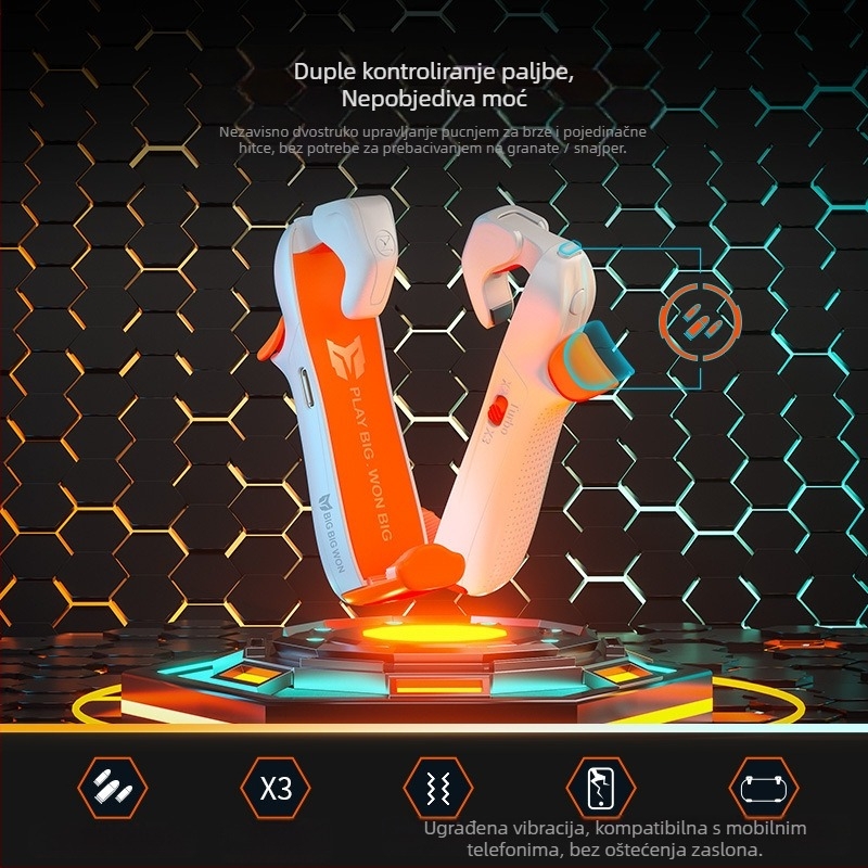 Mobitelni igraći kontroler M1, bežična povezanost, Type-C sučelje, vibracija, kompatibilan s Androidom i iOS-om