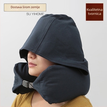 Jastučić U oblika za odrasle, japanski stil, punjenje od EPS pjene, tkanina od 100% pamuka