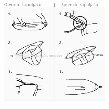 Jastučić U oblika za odrasle, japanski stil, punjenje od EPS pjene, tkanina od 100% pamuka
