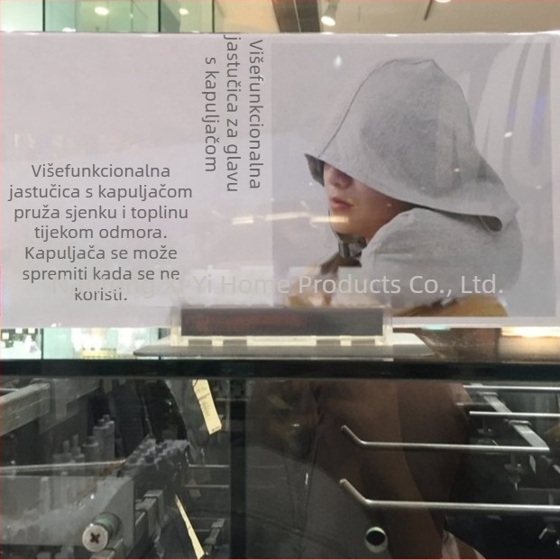 Jastučić U oblika za odrasle, japanski stil, punjenje od EPS pjene, tkanina od 100% pamuka