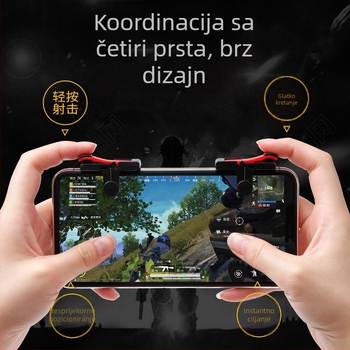 D9 mobilni kontroler za igre s okidač gumbima i vibracijom — plastično kućište, kompatibilan s mobilnim telefonima, težina 0,9