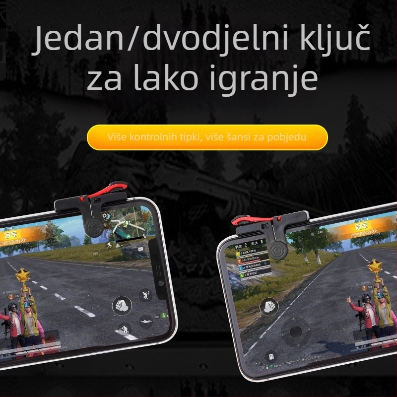 D9 mobilni kontroler za igre s okidač gumbima i vibracijom — plastično kućište, kompatibilan s mobilnim telefonima, težina 0,9