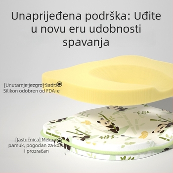 Jastuk u obliku slova U za bebe od rođenja do 6 mjeseci, prozračan i periv, punilo poliuretan