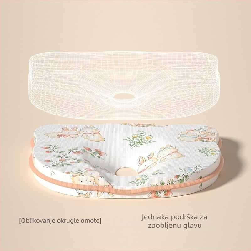 Jastuk u obliku slova U za bebe od rođenja do 6 mjeseci, prozračan i periv, punilo poliuretan