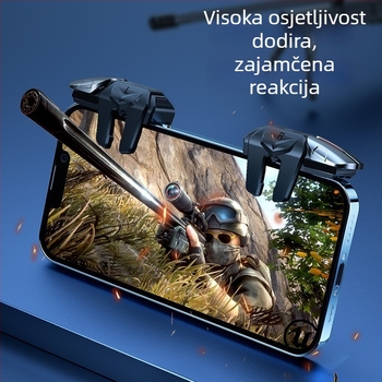G21 bežični mobilni gamepad sa šestero prstnim spojem, dvostrukom kontrolom i dopunskim tipkama za pucanje (PS-2 sučelje; bežična veza; aluminijsko-ABS; kompatibilan s iPhone i Android)