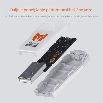 R100 Pro Bežični Bluetooth pretvarač kontrolera za Switch, PS5, PS4, Xbox, PC — USB sučelje • ABS materijal • kalibracija džojstika • bez vibracija
