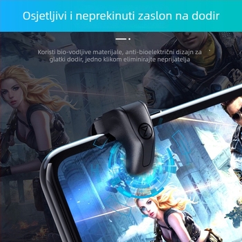 Phantom Z2 Pro mobilni gamepad — Bežični Bluetooth s okidačem i pulsnim gumbom za PUBG Mobile, Type-C sučelje, ABS+metala