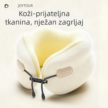 Jastuk za vrat memorijske pjene U-oblik – spor odziv, lagan, težina do 0,5 kg, navlaka se može skinuti i prati, pogodan za putovanja i ured