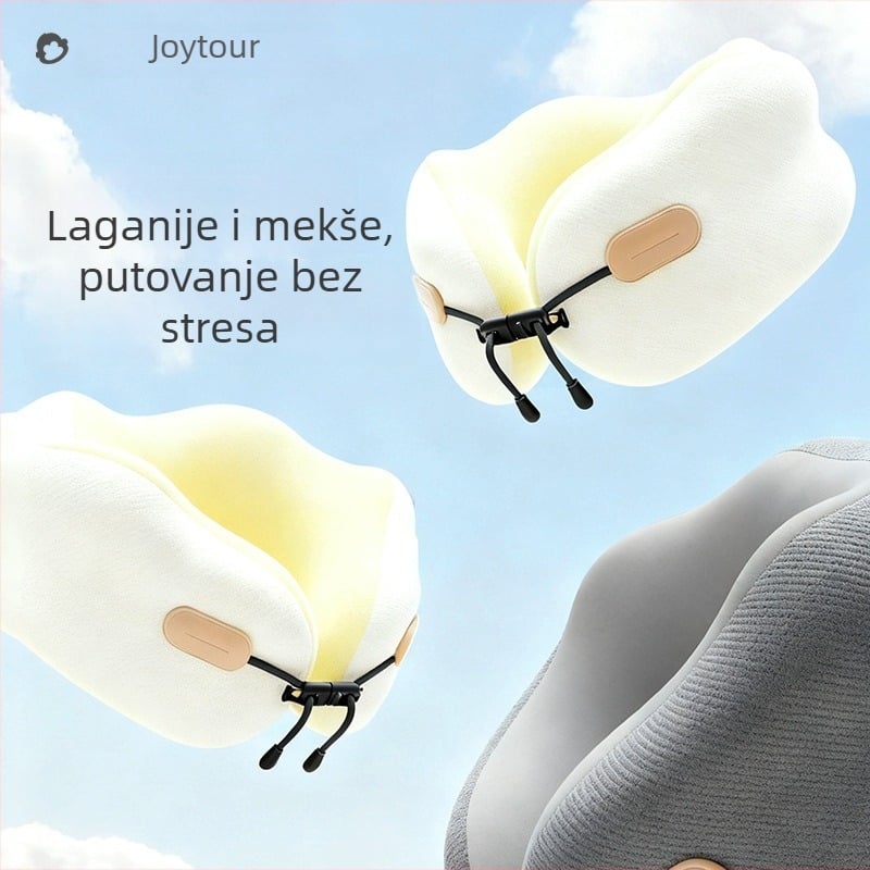 Jastuk za vrat memorijske pjene U-oblik – spor odziv, lagan, težina do 0,5 kg, navlaka se može skinuti i prati, pogodan za putovanja i ured