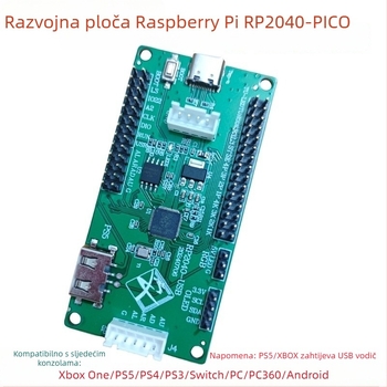 RP2040-USB arcade joystick čip (USB sučelje, kabelski, kompatibilan s PC, Xbox, PS, SWITCH, Android)