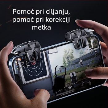 Bežični kontroler za mobilne igre s šest tipki prstiju (Model M-01; bežični; ABS+ legura; kompatibilan s pametnim telefonima)