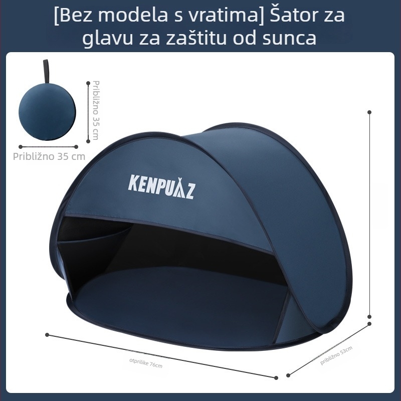 Prenosni plažni šator za zaštitu glave i leđa od sunca