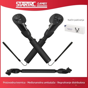Golf kontroler za VR naočale s držačem produženja svjetlosnog mača, kompatibilan s Meta Quest Pro, silikon, model DC, 100 g