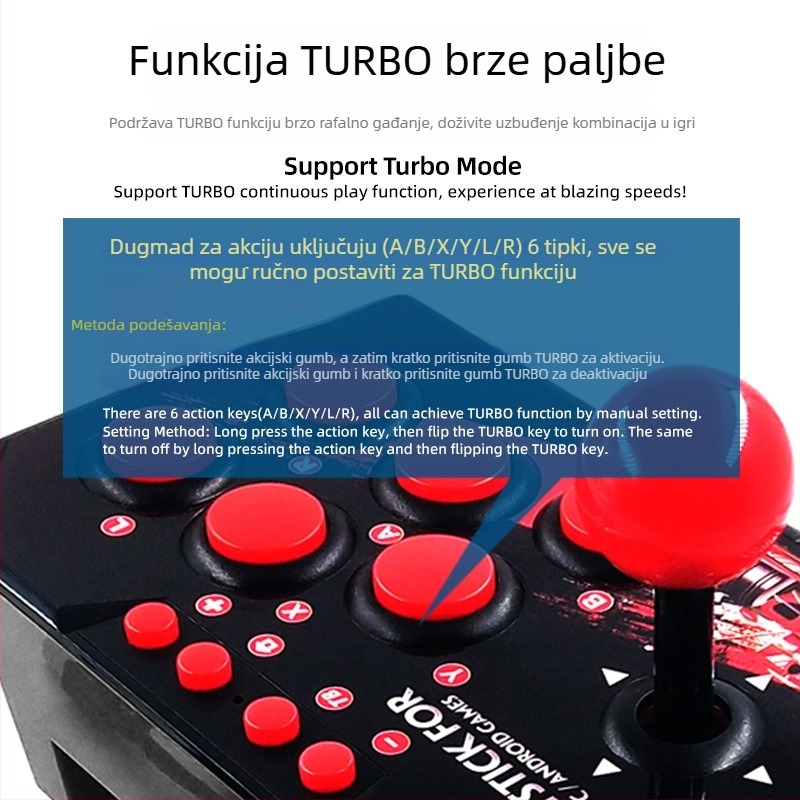 GAMINJA NS002 Žični game controller za Switch, PC i PS3 — USB sučelje, vibracija, ABS kućište (USB sučelje, žični, kompatibilan sa Switch/PC/PS3)