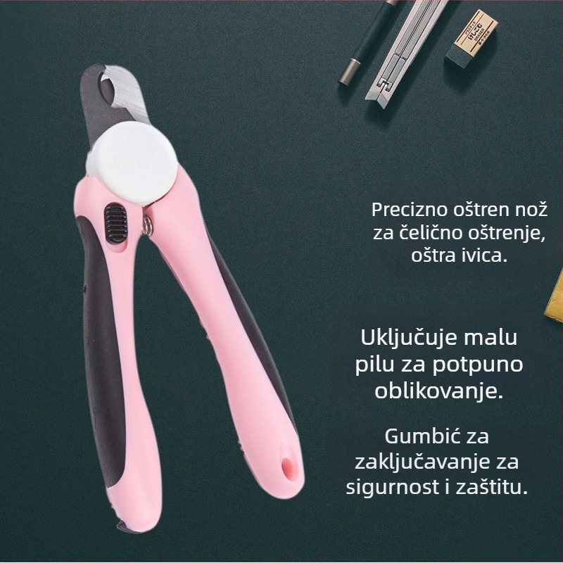 Klešta za pse za nokte s LED svjetlom — legura, PETALENT marka, čvrsta konstrukcija, kozmetički alat