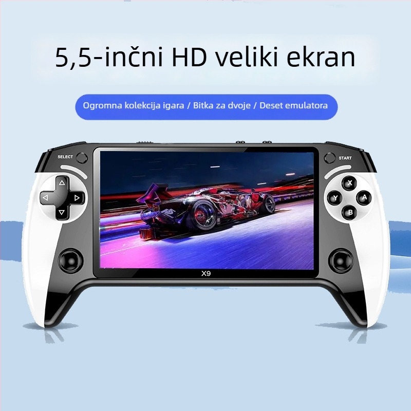 X9 prijenosna igraća konzola s 8 emulatora, 64/128GB memorije, Bežična veza, 3,5 mm audio priključak, 720p izlaz