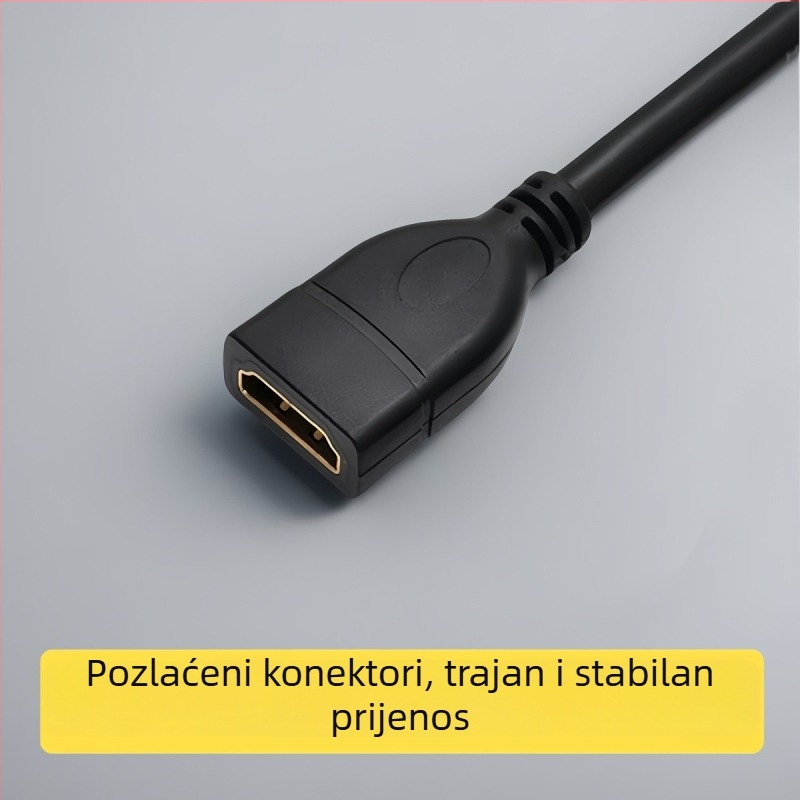 HDMI produžni kabel 1.4, muški–ženski, za računalo, TV i projektor, 1080p HD, pozlaćeni kontakti