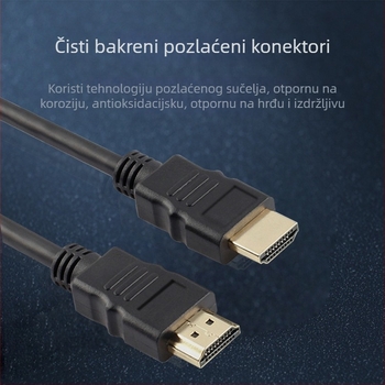 HDMI kabel 1.4 za TV/monitor, 1080P, pozlaćeni konektori, bakarno-obaljena čelična žica, duljine 1 m do 30 m