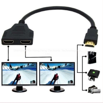 HDMI kabel za distribuciju 1 ulaz 2 izlaza, bakreni vodiči, duljina 0,3 m, adapter kabel injekcijski oblikovan