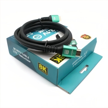 HDMI 2.1 8K kabel, pozlaćeni vodovi od legure, duljine 1,15 m / 2,3 m / 5,1 m / 15,2 m, podržava HDMI splitter/prijenos