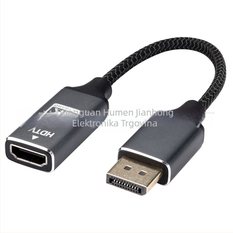 Adapter DP 1.4 na HDMI 2.1 s aluminijskim kućištem, 8K HDR, DP/miniDP na HDMI, podržava 4K120Hz i 2K144Hz