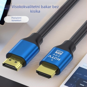 HDMI kabel 1,5 m, 4K60Hz, pozlaćeni bakreni čelični vod s oklopom, za monitor, PC, TV, set-top box i projektor