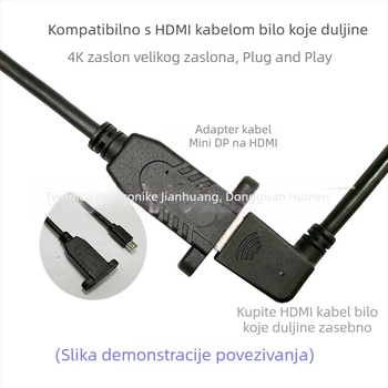 Aktivni Mini DisplayPort na HDMI adapter – 4K DP na HDMI pretvarač za više zaslona