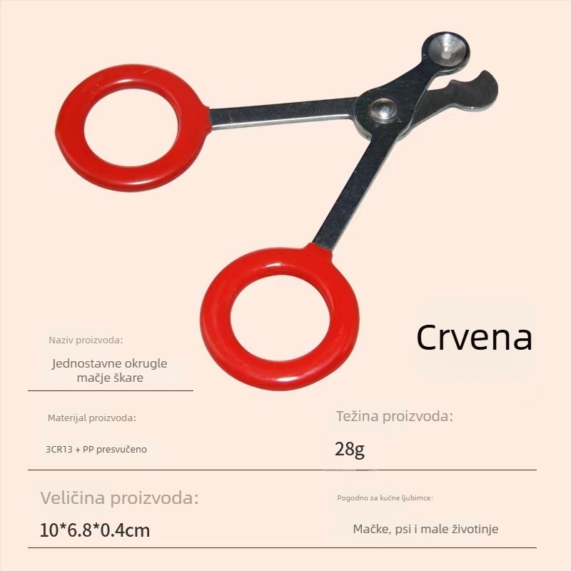 Klešta za nokte mačaka i psa, mala veličina, od nehrđajućeg čelika