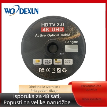 Optički HDMI kabel vlakana, 4K60Hz, inženjerske klase, za ugradnju kroz zid i cijev, HDMI audio-video kabel, HDMI 2.0