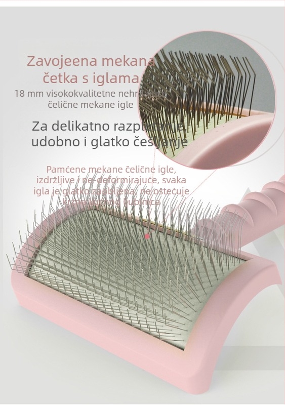 Ginpaz Plastični igličasti češalj za pse | za raščešljavanje | 72 kom. (Detangling)