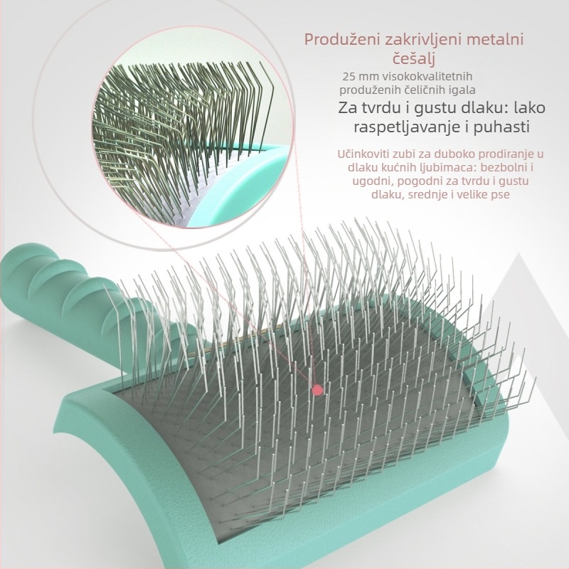 Ginpaz Plastični igličasti češalj za pse | za raščešljavanje | 72 kom. (Detangling)