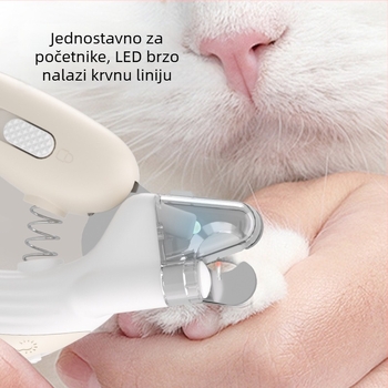 Klešta za nokte kućnih ljubimaca sa LED svjetlom – za mačke i pse, za početnike