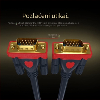 VGA kabel 3+9, HD video linija za TV, računalo i projektor