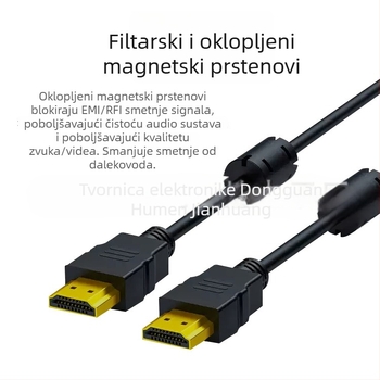 HDMI kabel s elektromagnetskim zaslonom, EMI/EMC filtracija, 4K podrška, dvostruka ferritna jezgra, za medicinsku opremu
