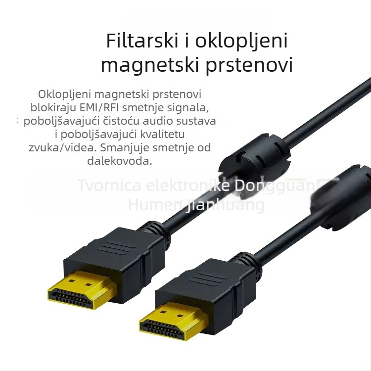 HDMI kabel s elektromagnetskim zaslonom, EMI/EMC filtracija, 4K podrška, dvostruka ferritna jezgra, za medicinsku opremu