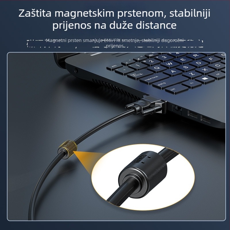 VGA kabel V316, bakreni vodič, VGA sučelje, prilagodljiva duljina, za računalo