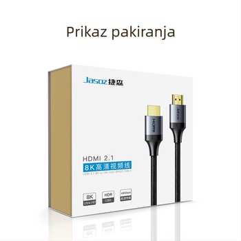 Jasoz HDMI 2.1 kabel – podrška za 8K, pozlaćeni bakreni vodič bez kisika, kompatibilan s PS5/TV/PC/projektor