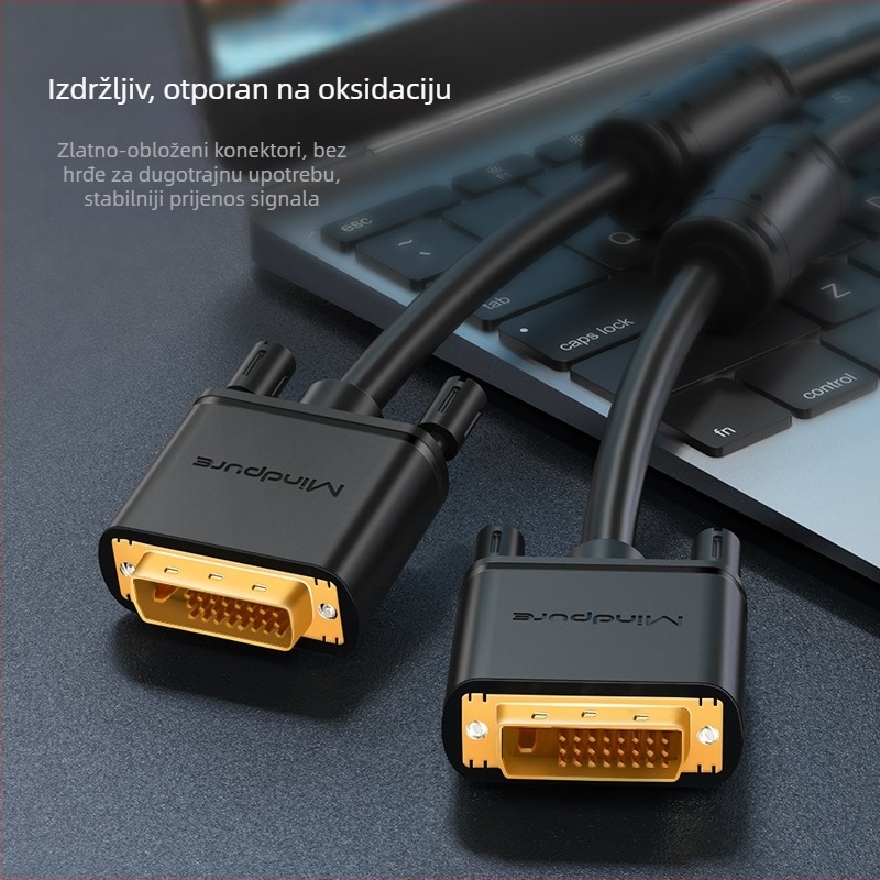 DVI na DVI kabel s pozlaćenim konektorima, CCS kabel, duljina 1–20 m, za televizore i računala