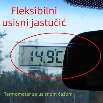 Digitalni higrometar za auto, ABS materijal, montaža sa usisnom čašom, modeli K03/K06