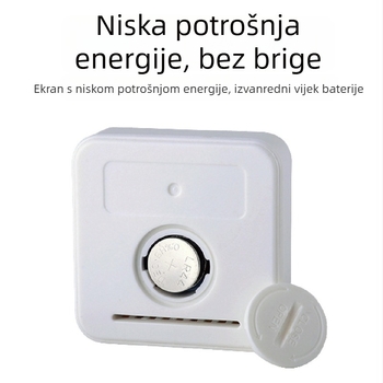 Unutarnji mjerni uređaj za temperaturu i vlagu s dizajnom osmijeha, razlučivost 0.1, pogreška mjerenja temperature ±1°C, pogreška mjerenja vlage ±5% RH, baterija LR44