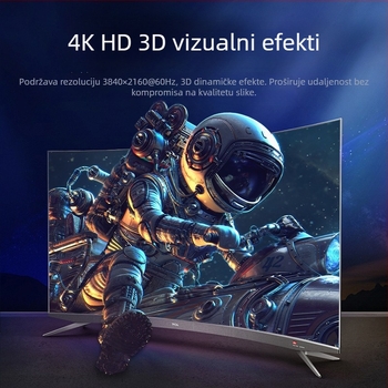 HDMI produžni kabel, muški–ženski, HDMI 2.0, 4K60Hz, 18Gbps, bakar bez kisika s pozlaćenim kontaktima