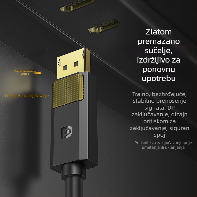 DP na HDMI patch kabel, DP/HDMI sučelje, za računalo, TV i set-top box