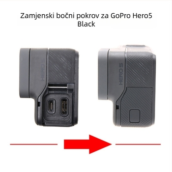 GoPro Hero5/6 bočni poklopac, HDMI/Data poklopac, zamjenski dio, materijal PC+silikon