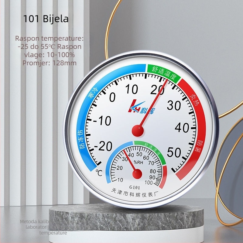 WS101 Mjerenje temperature i vlage za kućnu upotrebu — unutarnji termometar i higrometar, za staklenik, zidni držač, dvostruka namjena