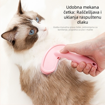 Nova silikonska četka za kućne ljubimce s mekanim zubima, četka za uklanjanje dlaka, masažna četka za njegu dlake