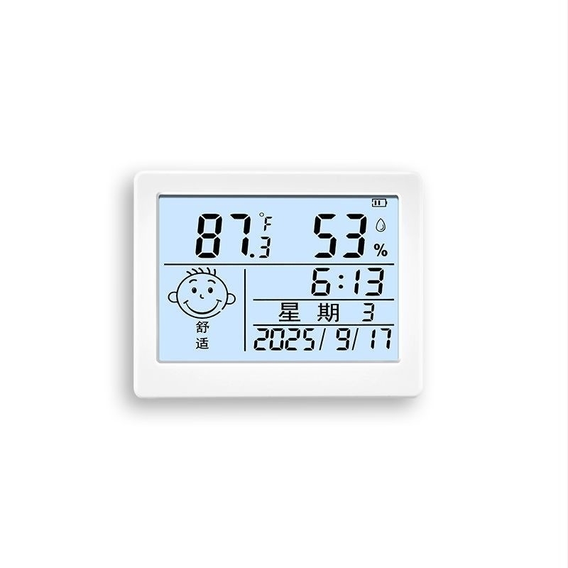 Bežični digitalni mjerač temperature i vlage za kućno okruženje – zidni ili stolni montažni, visoka preciznost, napajanje s 2x AAA baterijama