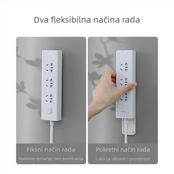 FaSoLa Zidni Držač za Produžni Kabel i Organizator Kabela za Usmjerivač, Bez Bušenja, Bez Čavala, Plastični