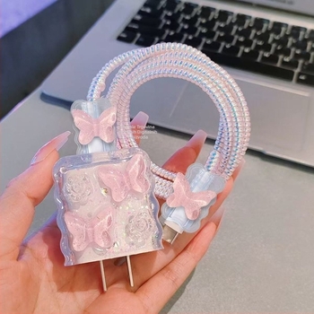 TPU zaštitnik kabla za Apple podatkovne i slušne kablove, otporan na lomljenje, kompatibilan s Apple 20W punjačem