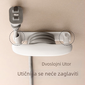 Lazy Corner silikonski kutni držač kablova — bez bušenja, organizator za kuhinju, stol, spavaću sobu i dnevnu sobu