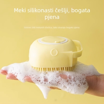 Silikonska četka za kućne ljubimce za odrasle, bebe, mačke i pse — višestruka masaža, kupanje i uklanjanje dlaka